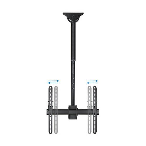 TOOQ LPCE1155TSLI-B Support Mural pour TV et Moniteur 32-55 Pouces Compatible VESA 400x400 Inclinable et Rotatif Noir