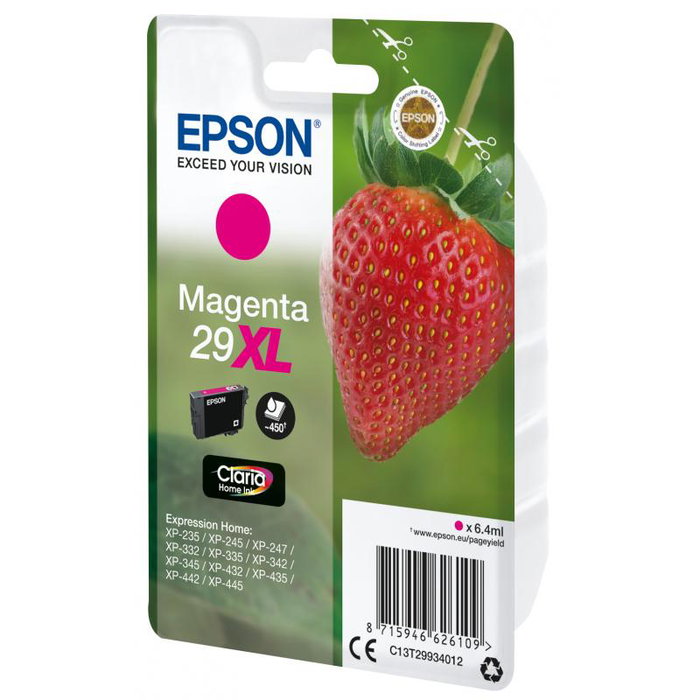 Epson Cartouche d'encre Claria Magenta XL T2993 C13T29934012 Originale de haute capacité (HC) de 47 ml