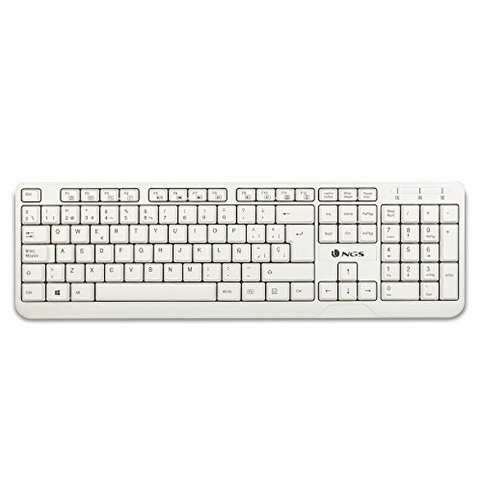 Clavier NGS Spike Blanc Espagnol Qwerty Clavier NGS Spike Blanc Espagnol Qwerty