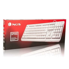Clavier NGS Spike Blanc Noir Espagnol Qwerty