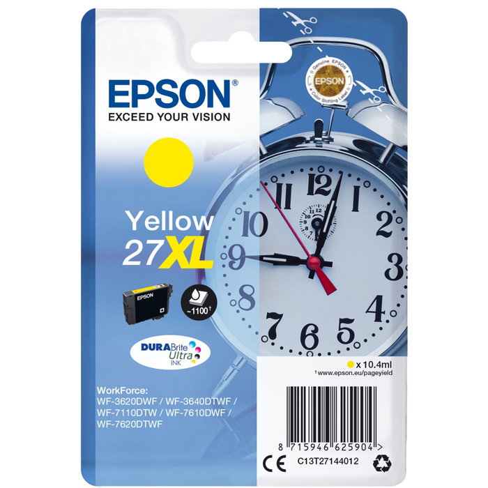 Epson Cartouche d'encre DURABrite Ultra 27 XL Jaune C13T27144012 Epson Cartouche d'encre DURABrite Ultra 27 XL Jaune C13T27144012