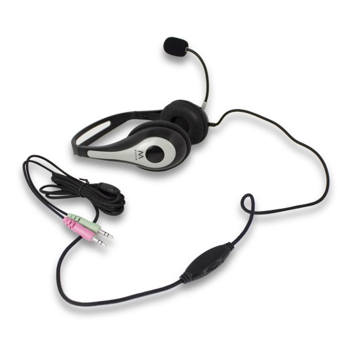 Ewent EW3562 Casque Audio Stéréo avec Microphone Filaire 3.5mm pour Ordinateur Jeux Appels Musique Ewent EW3562 Casque Audio Stéréo avec Microphone Filaire 3.5mm pour Ordinateur Jeux Appels Musique