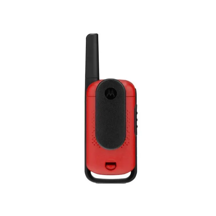 Motorola Talkies-walkies T42 Rouge, Portée 4 km, 16 Canaux, Écran LCD, Fréquence PMR446 (Sans Licence), Idéal pour Famille et Activités Extérieures