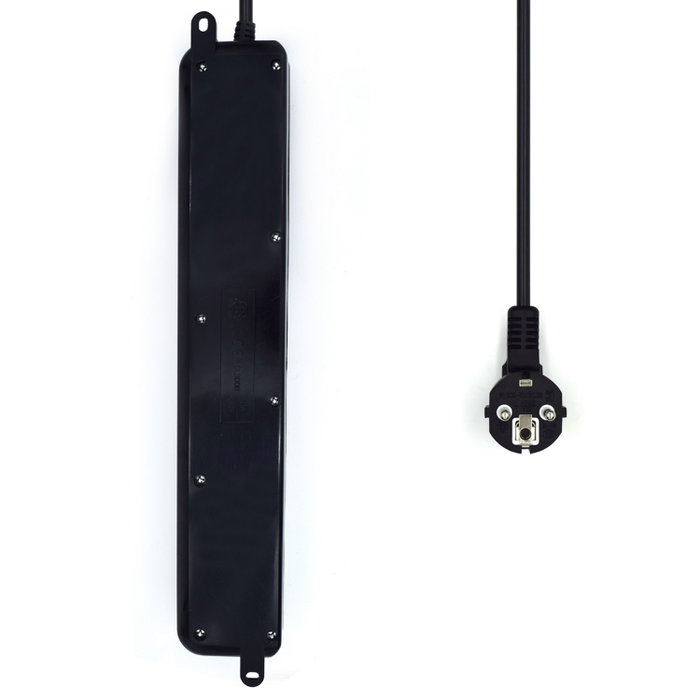 Ewent EW3924 Multiprise 6 Prises Schuko avec Interrupteur Protection Surtension Enfants 1,5m