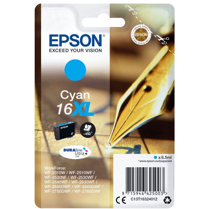 Epson Cartouche d'encre T1632 XL Cyan DURABrite Ultra Epson Cartouche d'encre T1632 XL Cyan DURABrite Ultra