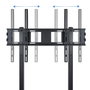 Tooq Support TV sol avec roues pour écrans 37-100", charge max 150 kg, 2 étagères, noir