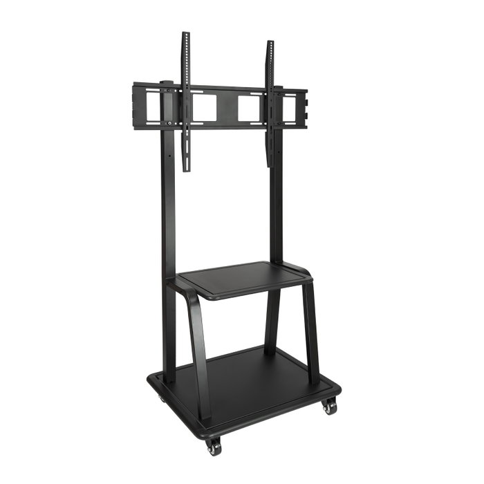 Tooq Support TV sol avec roues pour écrans 37-100", charge max 150 kg, 2 étagères, noir Tooq Support TV sol avec roues pour écrans 37-100", charge max 150 kg, 2 étagères, noir