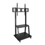 Tooq Support TV sol avec roues pour écrans 37-100", charge max 150 kg, 2 étagères, noir