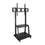 Tooq Support TV sol avec roues pour écrans 37-100", charge max 150 kg, 2 étagères, noir
