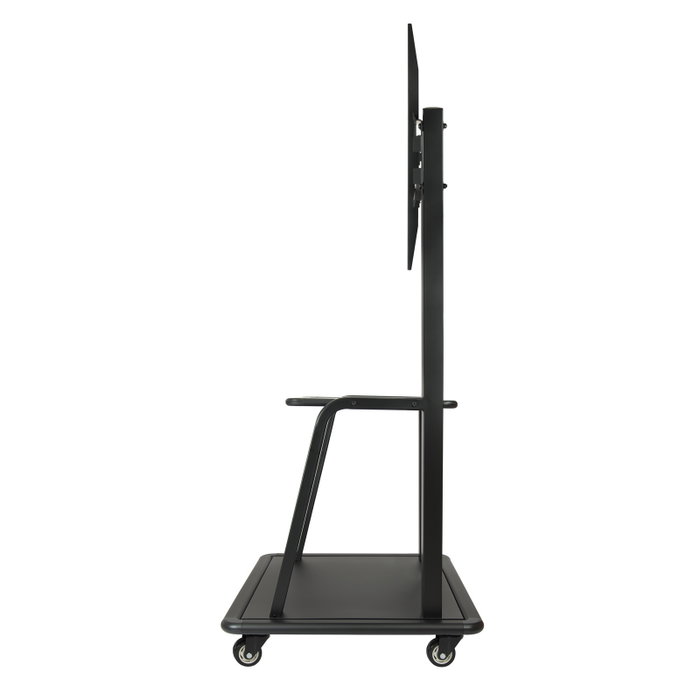 Tooq Support TV sol avec roues pour écrans 37-100", charge max 150 kg, 2 étagères, noir Tooq Support TV sol avec roues pour écrans 37-100", charge max 150 kg, 2 étagères, noir
