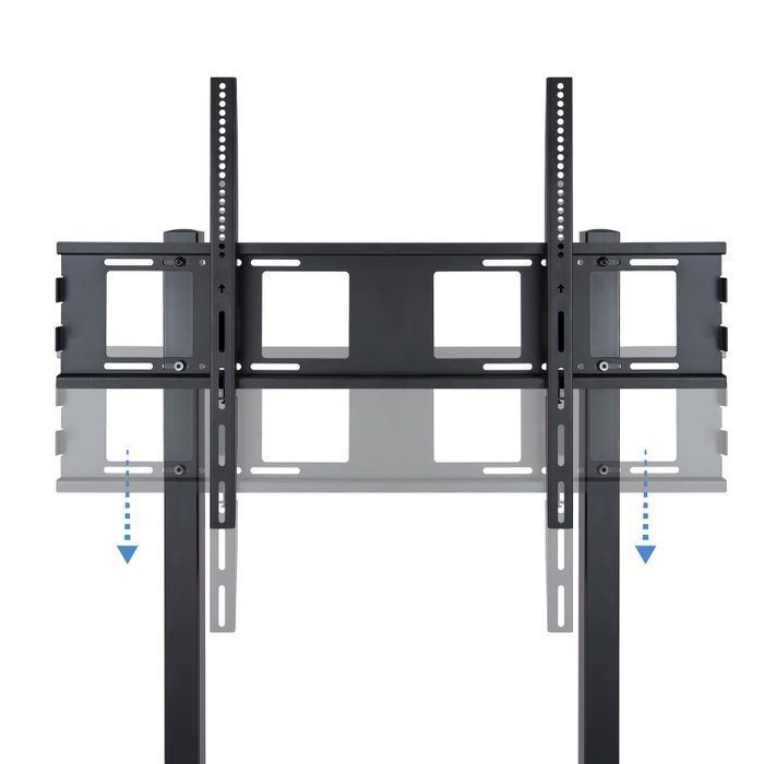 Tooq Support TV sol avec roues pour écrans 37-100", charge max 150 kg, 2 étagères, noir Tooq Support TV sol avec roues pour écrans 37-100", charge max 150 kg, 2 étagères, noir