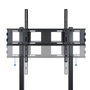 Tooq Support TV sol avec roues pour écrans 37-100", charge max 150 kg, 2 étagères, noir