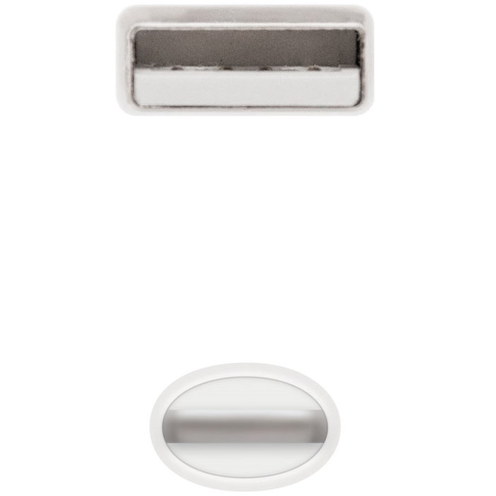 Nanocable Câble Lightning USB 2.0 1m Blanc pour iPhone