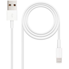 Nanocable Câble Lightning USB 2.0 1m Blanc pour iPhone