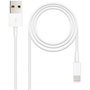 Nanocable Câble Lightning USB 2.0 1m Blanc pour iPhone