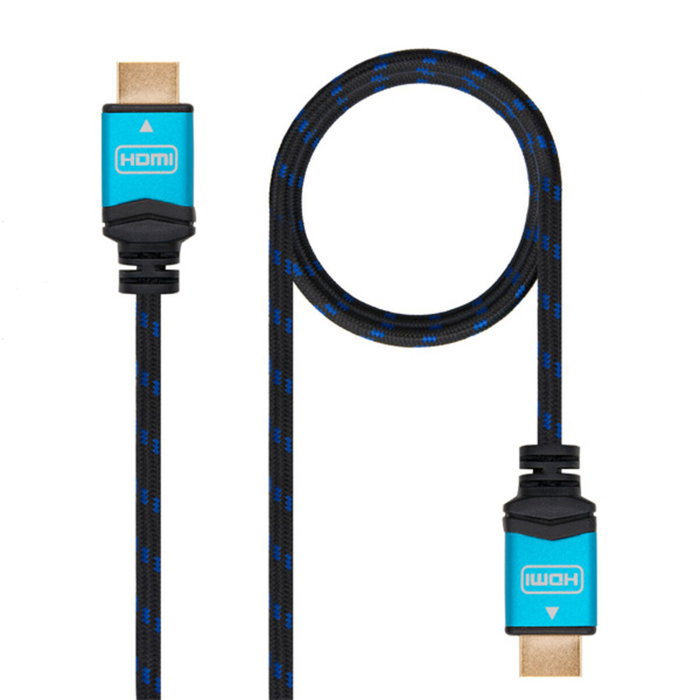 Nanocable 10.15.3710 Câble HDMI 2.0 4K@60Hz 10 m avec Connecteurs Dorés et Tresse Nylon Nanocable 10.15.3710 Câble HDMI 2.0 4K@60Hz 10 m avec Connecteurs Dorés et Tresse Nylon