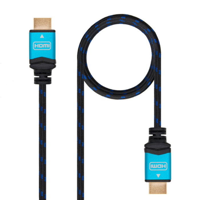 Nanocable 10.15.3710 Câble HDMI 2.0 4K@60Hz 10 m avec Connecteurs Dorés et Tresse Nylon Nanocable 10.15.3710 Câble HDMI 2.0 4K@60Hz 10 m avec Connecteurs Dorés et Tresse Nylon