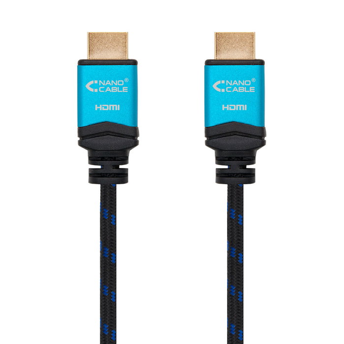 NANOCABLE Câble HDMI 2.0 10.15.3705 Noir et Bleu, 5 m