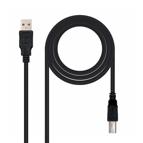Nanocable 10.01.0104-BK Câble USB 2.0 Type A Mâle vers B Mâle 3 mètres Noir