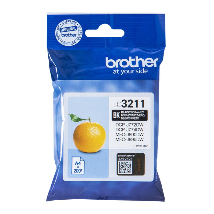 Brother LC3211BK Cartouche d'encre Noir 200 Pages