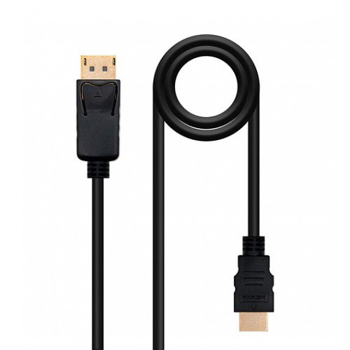 Nanocable 10.15.4303 Câble DisplayPort Mâle vers HDMI Mâle 3 m - 4K, Or 24K Nanocable 10.15.4303 Câble DisplayPort Mâle vers HDMI Mâle 3 m - 4K, Or 24K
