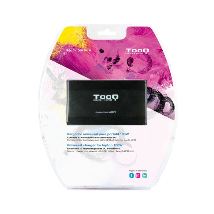 Chargeur d'ordinateur portable TooQ TQLC-100BS01M 100 W Universel