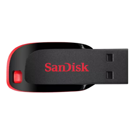 SanDisk Cruzer Blade Clé USB 64GB - Modèle SDCZ50-064G-B35 - Rouge et Noir