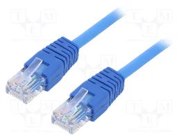 GEMBIRD Cordon de raccordement Patch cord U/UTP Cat 5e RJ45 0,25 m bleu