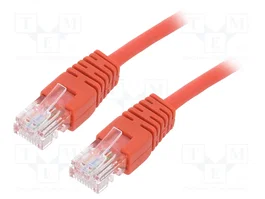 GEMBIRD Cordon de raccordement Patch cord U/UTP Cat 5e rouge 0,25m RJ45