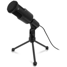 Ewent EW3552 Microphone Multimédia avec Réduction de Bruit, Connexion 3,5 mm, Idéal pour Visioconférence