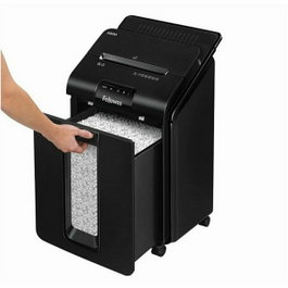 Fellowes AutoMax 100M Noir, Déchiqueteuse de Papier Coupe Fine 23L