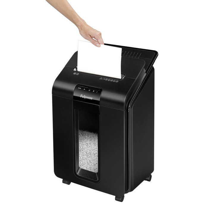 Fellowes AutoMax 100M Destructrice de documents automatique 100 feuilles Mini-Coupe 23L Noir