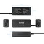 Tooq Chargeur Universel Portable 65W pour Ordinateur Portable avec USB et 8 Connecteurs DC - Modèle TQLC-65BS02AT