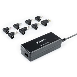 Tooq Chargeur Universel Portable 65W pour Ordinateur Portable avec USB et 8 Connecteurs DC - Modèle TQLC-65BS02AT