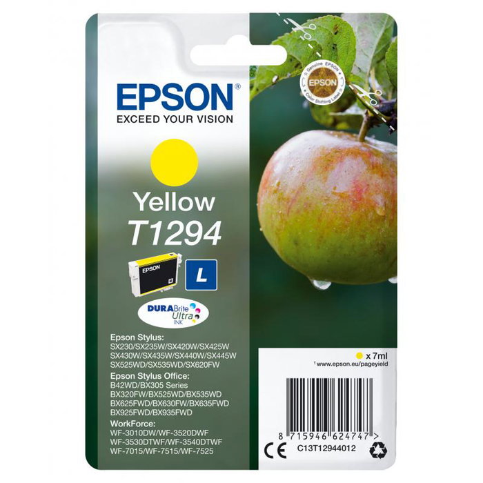 Epson Cartouche d'encre jaune T1294 (C13T12944012) - Encre pour imprimante Epson