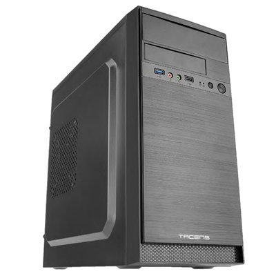 Tacens AC4500 Boîtier Mini Tour MicroATX Aluminium Noir Alimentation ATX 500W Incluse Noir Tacens AC4500 Boîtier Mini Tour MicroATX Aluminium Noir Alimentation ATX 500W Incluse Noir