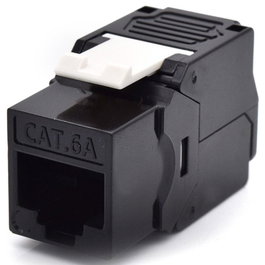 Wp european cabling solution Keystone UTP 180° Tool-Less Cat. 6A Noir