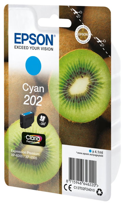 Epson Cartouche d'encre Claria Premium 202 Cyan C13T02F24010