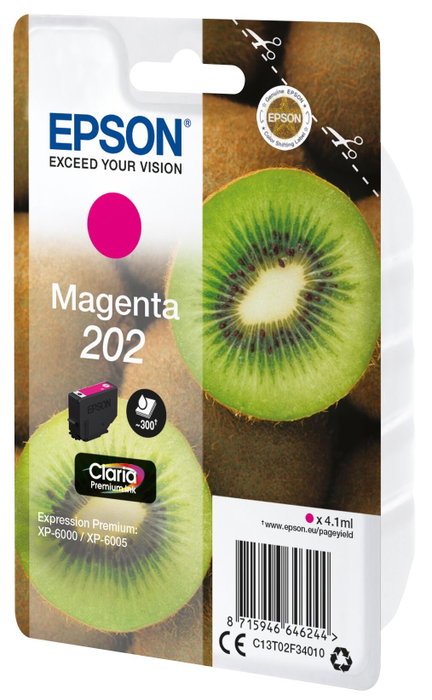 Epson Cartouche d'encre Claria Premium 202 Magenta C13T02F34010 singlepack Epson Cartouche d'encre Claria Premium 202 Magenta C13T02F34010 singlepack