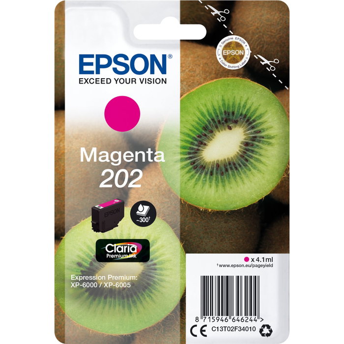 Epson Cartouche d'encre Claria Premium 202 Magenta C13T02F34010 singlepack Epson Cartouche d'encre Claria Premium 202 Magenta C13T02F34010 singlepack