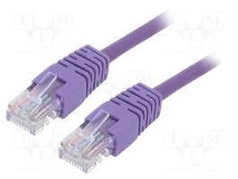 GEMBIRD Cordon de raccordement Patch cord U/UTP Cat 5e RJ45, 0,25m, violet