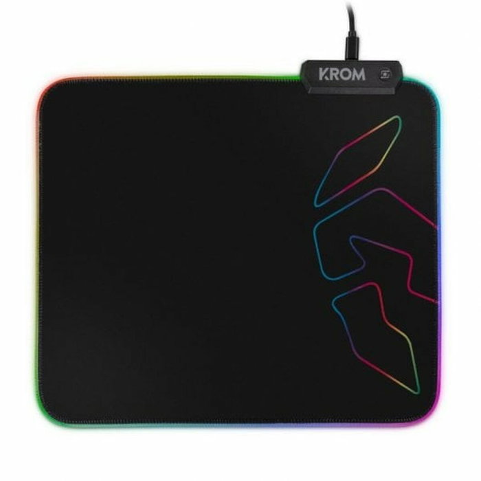 Tapis Gaming avec Eclairage LED Krom Knout RGB Noir