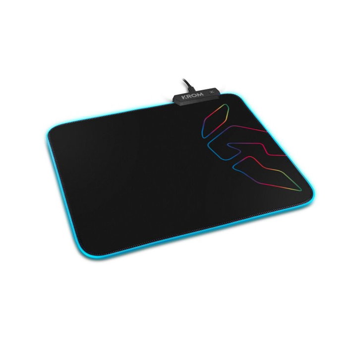 Tapis Gaming avec Eclairage LED Krom Knout RGB Noir