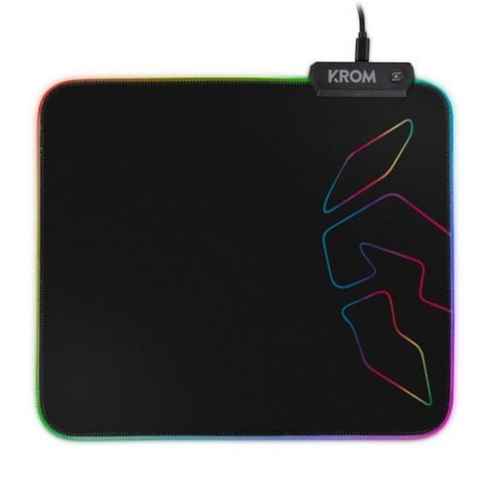 Tapis Gaming avec Eclairage LED Krom Knout RGB Noir