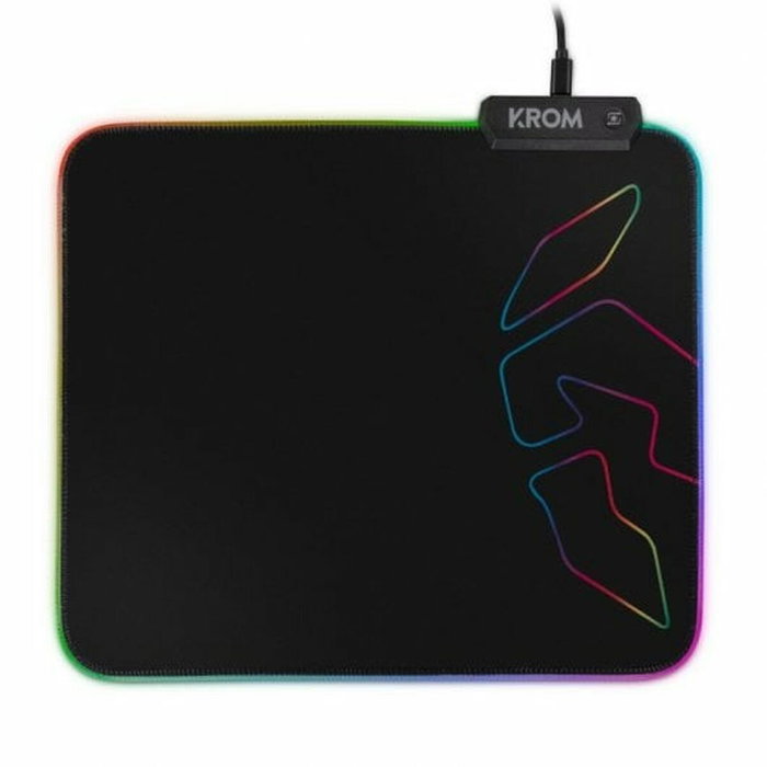 Tapis Gaming avec Eclairage LED Krom Knout RGB Noir