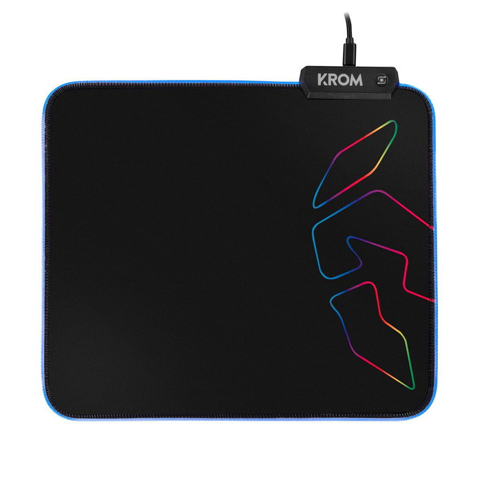 Tapis Gaming avec Eclairage LED Krom Knout RGB Noir