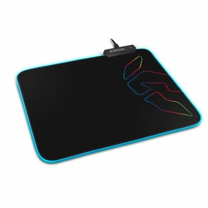 Tapis Gaming avec Eclairage LED Krom Knout RGB Noir