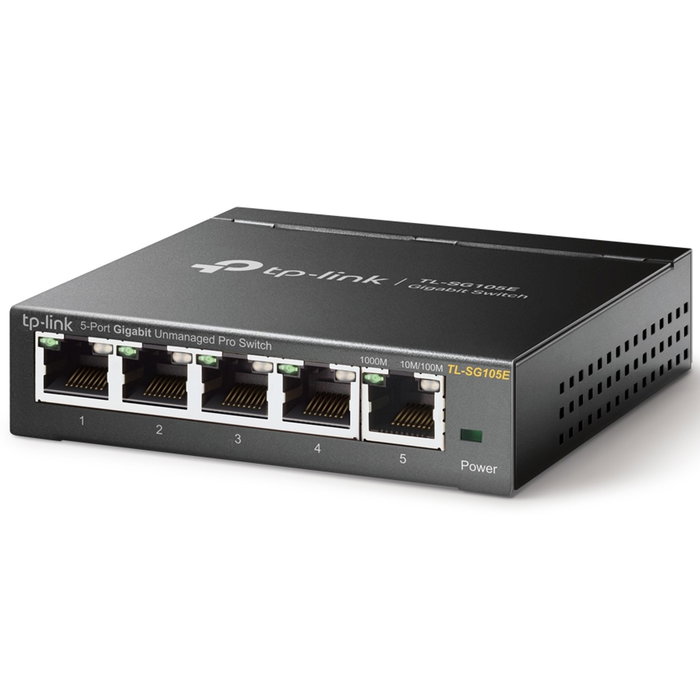 TP-Link TL-SG105E Switch Easy Smart Gigabit 5 ports 10/100/1000 Mbps Métal Plug and Play TP-Link TL-SG105E Switch Easy Smart Gigabit 5 ports 10/100/1000 Mbps Métal Plug and Play