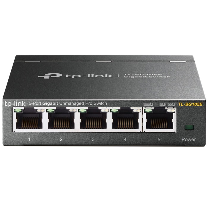TP-Link TL-SG105E Switch Easy Smart Gigabit 5 ports 10/100/1000 Mbps Métal Plug and Play TP-Link TL-SG105E Switch Easy Smart Gigabit 5 ports 10/100/1000 Mbps Métal Plug and Play