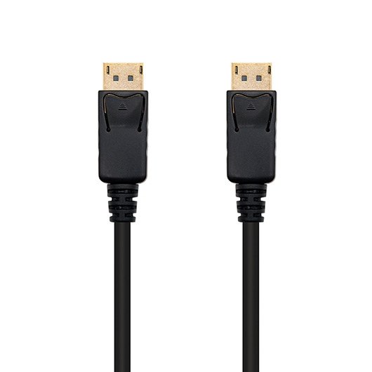 Nanocable 10.15.2303 Câble DisplayPort Mâle/Mâle 3 m Or 24K - Résolution 4K, Noir Nanocable 10.15.2303 Câble DisplayPort Mâle/Mâle 3 m Or 24K - Résolution 4K, Noir